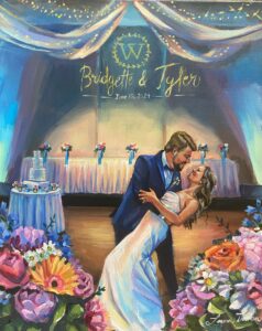 Live Wedding Painting LiUna Event Center Missouri Live Wedding Painter