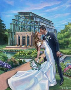 Jewel Box Wedding Painter St. Louis Wedding Painter Realistic Live Wedding Painting