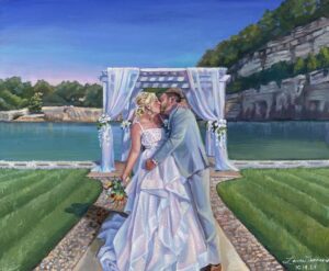 Live Wedding St Louis Live Wedding Painter Missouri Live Wedding Painter Realistic Live Wedding Painter