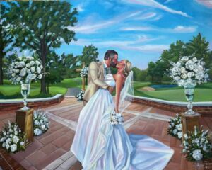 Realistic Wedding Painter St. Louis Live Wedding Painter