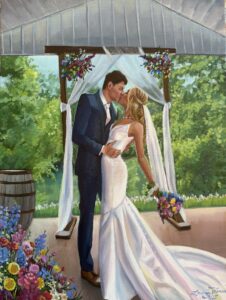 Missouri Live Wedding Painter Wedding Artist Realistic Wedding Painter